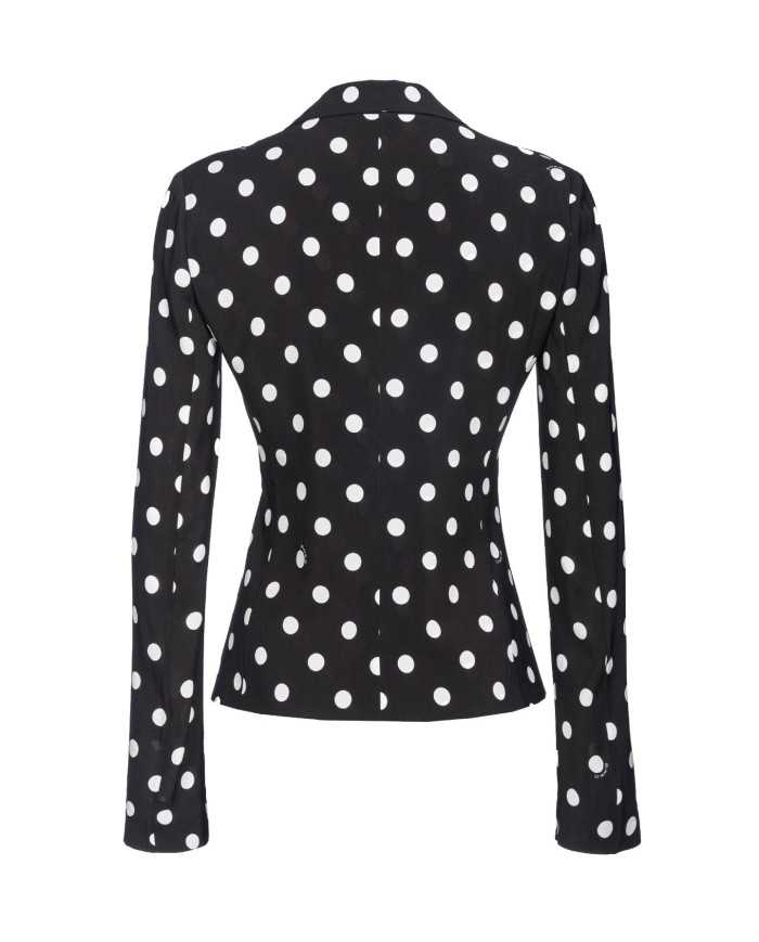 giacca nero/bianco da donna con stampa pois all-over | PINKO giacca nero/bianco da donna con stampa pois all-over | PINKO