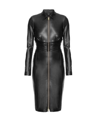 abito slim midi nero limousine da donna arricciato in vita | PINKO abito slim midi nero limousine da donna arricciato in vita | PINKO