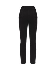 pantalone a vita alta nero da uomo con con inserto arricciato | PINKO