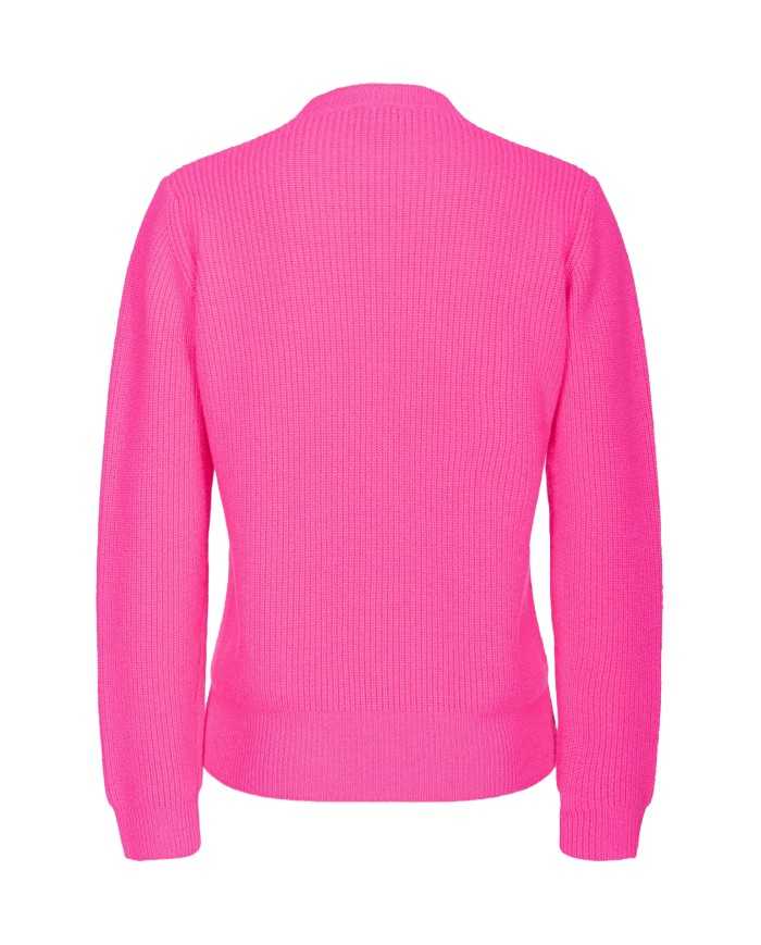 maglia fuxia da donna con placchetta logata LOVE BIRDS | PINKO maglia fuxia da donna con placchetta logata LOVE BIRDS | PINKO