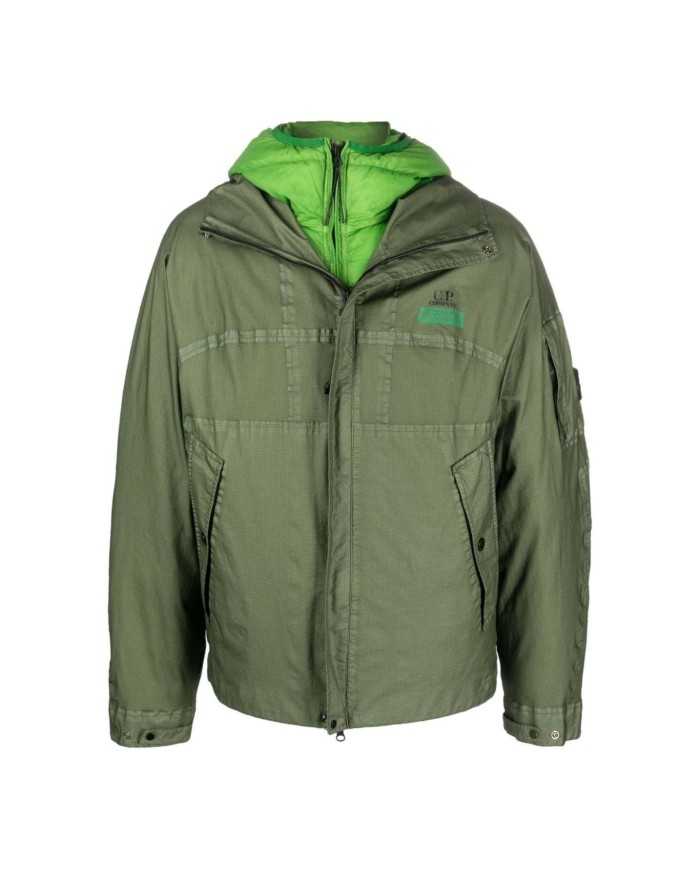 giaccone due pezzi classic green uomo con lente e logo | C.P. COMPANY giaccone due pezzi classic green uomo con lente e logo | C.P. COMPANY