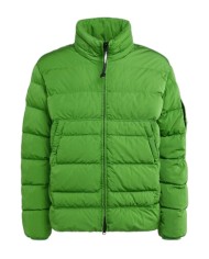 piumino classic green da uomo con logo in gomma | C.P. COMPANY