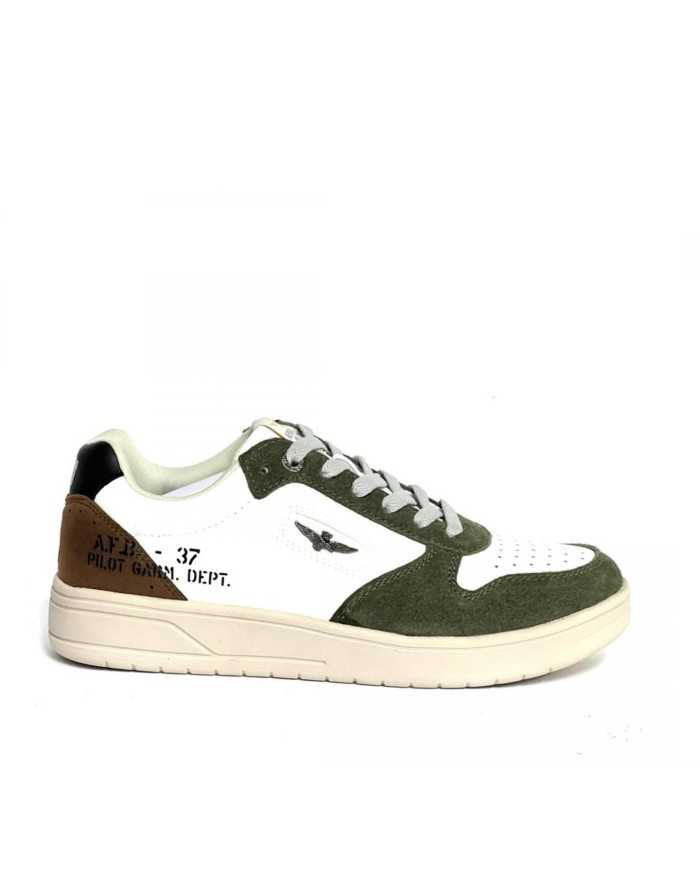 sneakers beige da uomo con stemma in metallo | AERONAUTICA AERONAUTICA sneakers beige da uomo con stemma in metallo | AERONAUTICA AERONAUTICA