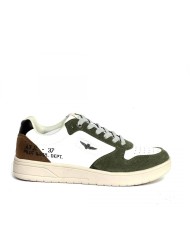 sneakers beige da uomo con stemma in metallo | AERONAUTICA AERONAUTICA