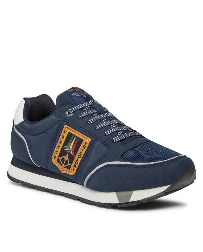 sneakers blu chiaro da uomo con logo patch | AERONAUTICA MILITARE sneakers blu chiaro da uomo con logo patch | AERONAUTICA MILITARE
