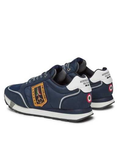 sneakers blu chiaro da uomo con logo patch | AERONAUTICA MILITARE