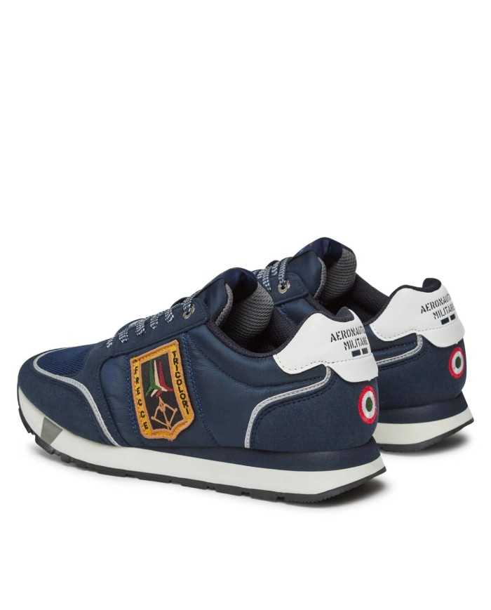 sneakers blu chiaro da uomo con logo patch | AERONAUTICA MILITARE
