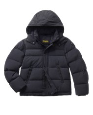 piumino ombra melange da uomo con logo patch | BLAUER