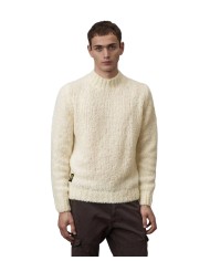 dolcevita bianco neve da uomo con patch logata sul lato | BLAUER