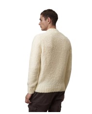 dolcevita bianco neve da uomo con patch logata sul lato | BLAUER