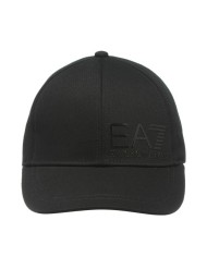 cappello da baseball nero su nero da uomo con logo lucido | EA7 cappello da baseball nero su nero da uomo con logo lucido | EA7