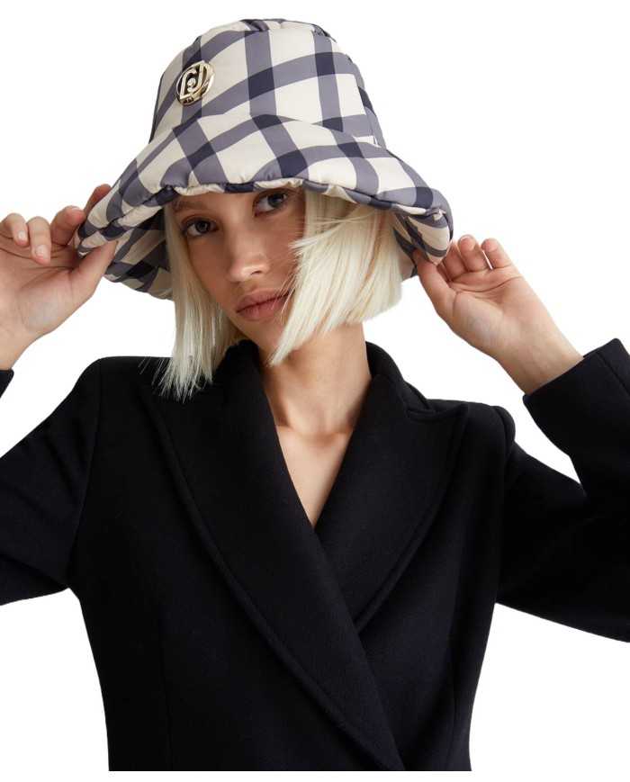 cappello bone uomo con stampa check all-over e placca logata | LIU JO cappello bone uomo con stampa check all-over e placca logata | LIU JO