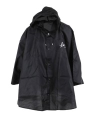 poncho impermeabile nera da uomo con logo sul petto | LIU JO poncho impermeabile nera da uomo con logo sul petto | LIU JO