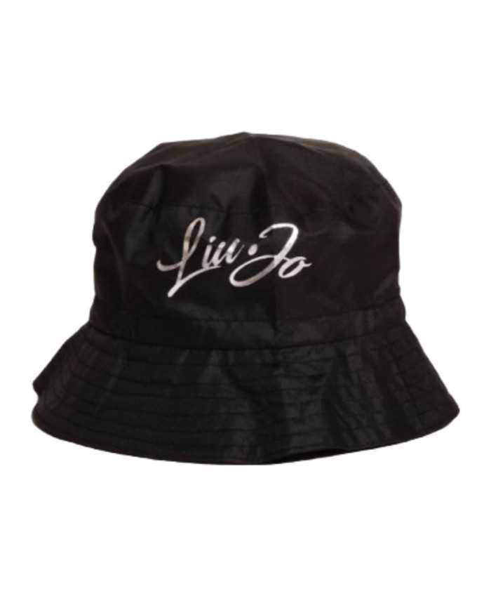 cappello impermeabile nero da donna con logo centrale | LIU JO cappello impermeabile nero da donna con logo centrale | LIU JO