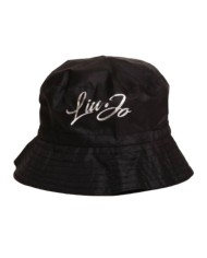 cappello impermeabile nero da donna con logo centrale | LIU JO cappello impermeabile nero da donna con logo centrale | LIU JO