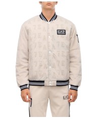 bomber jock silver cloud da uomo con fantasia logo all-over | EA7