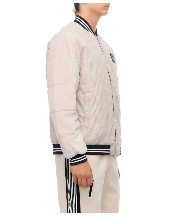 bomber jock silver cloud da uomo con fantasia logo all-over | EA7 bomber jock silver cloud da uomo con fantasia logo all-over | EA7