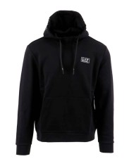 felpa nera da uomo con ogo patch e dettagli logati sul capo | EA7