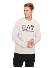 felpa silver cloud da uomo con logo stampato in grande al centro | EA7