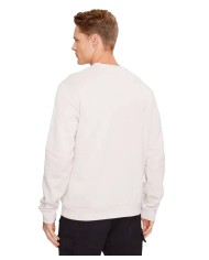 felpa silver cloud da uomo con logo stampato in grande al centro | EA7