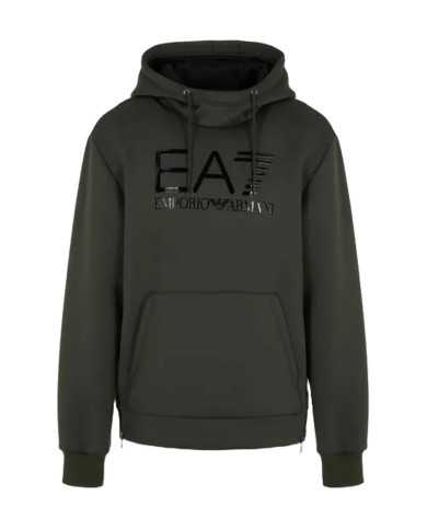 felpa duffel bug da uomo con logo a contrasto lucido | EA7 felpa duffel bug da uomo con logo a contrasto lucido | EA7