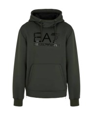 felpa duffel bug da uomo con logo a contrasto lucido | EA7