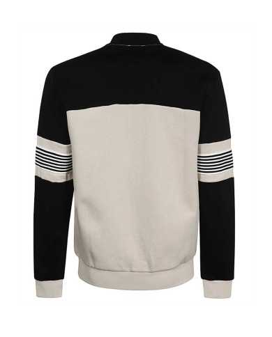 felpa bomber silver cloud da uomo con patch numero e logo | EA7 felpa bomber silver cloud da uomo con patch numero e logo | EA7