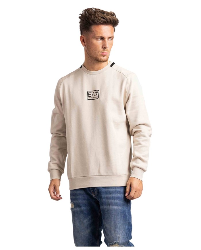 EA7 Felpa Uomo 6RPM92 PJ07Z AI 23 24 cotone regular con girocollo t