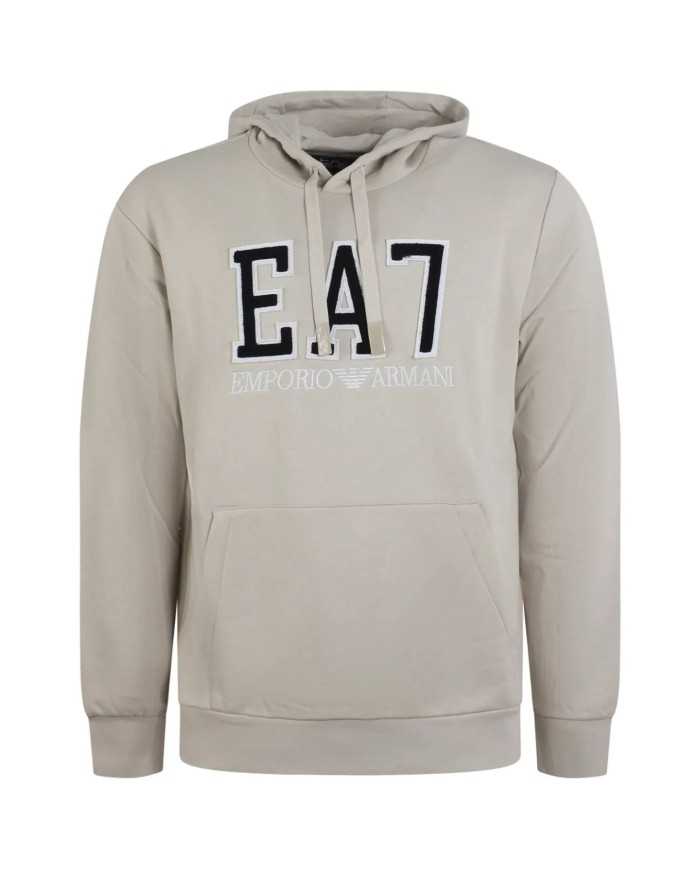 felpa silver cloud da uomo con maxi logo sul petto | EA7 felpa silver cloud da uomo con maxi logo sul petto | EA7