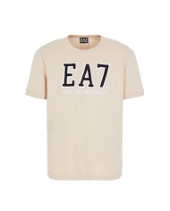 t-shirt silver cloud da uomo con maxi logo in contrasto su petto | EA7