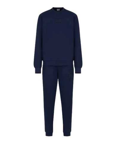 tuta navy blue da duomo con felpa e pantaloni joggers logati | EA7 tuta navy blue da duomo con felpa e pantaloni joggers logati | EA7