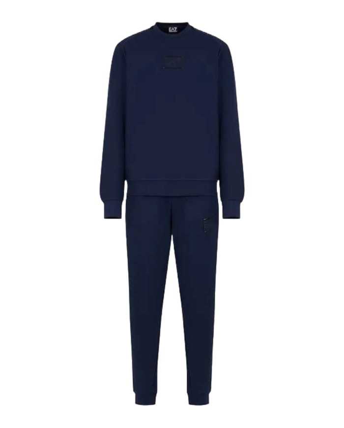 tuta navy blue da duomo con felpa e pantaloni joggers logati | EA7 tuta navy blue da duomo con felpa e pantaloni joggers logati | EA7