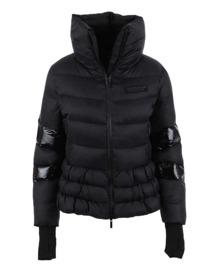 piumino trapuntato nero da donna con logo patch | ARMANI EXCHANGE piumino trapuntato nero da donna con logo patch | ARMANI EXCHANGE