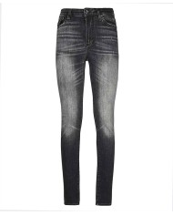 jeans skinny a vita alta denim nero da donna | ARMANI EXCHANGE