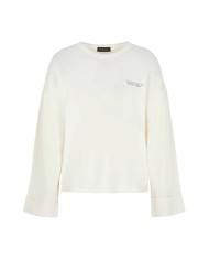 maglia lilly white da donna con stampa logata | ARMANI EXCHANGE