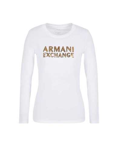 t-shirt a maniche lunghe nera da donna con logo | ARMANI EXCHANGE t-shirt a maniche lunghe nera da donna con logo | ARMANI EXCHANGE