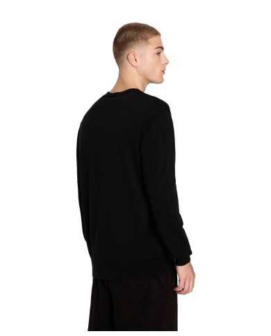 maglia nera da uomo con scritta frontale a rilievo | ARMANI EXCHANGE maglia nera da uomo con scritta frontale a rilievo | ARMANI EXCHANGE