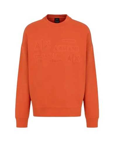 felpa ember orange da uomo con logo a rilievo | ARMANI EXCHANGE felpa ember orange da uomo con logo a rilievo | ARMANI EXCHANGE