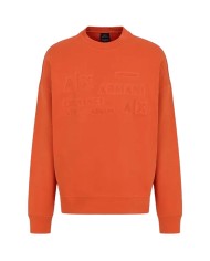 felpa ember orange da uomo con logo a rilievo | ARMANI EXCHANGE