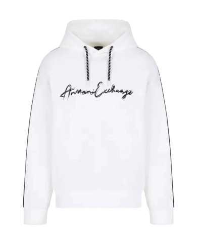 felpa off white uomo con stampa con logo in corsivo | ARMANI EXCHANGE felpa off white uomo con stampa con logo in corsivo | ARMANI EXCHANGE