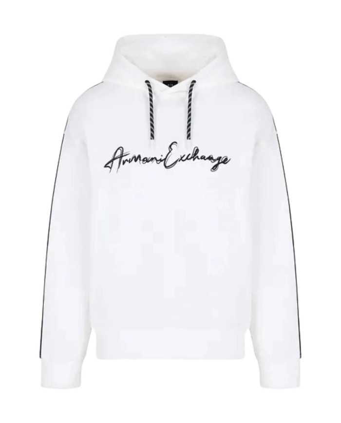 felpa off white uomo con stampa con logo in corsivo | ARMANI EXCHANGE felpa off white uomo con stampa con logo in corsivo | ARMANI EXCHANGE