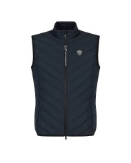 gilet slim night blue da uomo con logo patch davanti | EA7