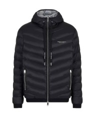 piumino black mel.grey da uomo con con logo su petto | ARMANI EXCHANGE