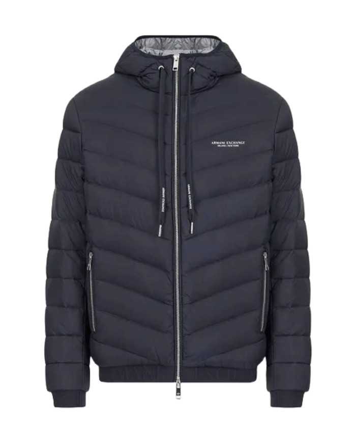 piumino navy mel.grey da uomo con con logo su petto | ARMANI EXCHANGE piumino navy mel.grey da uomo con con logo su petto | ARMANI EXCHANGE