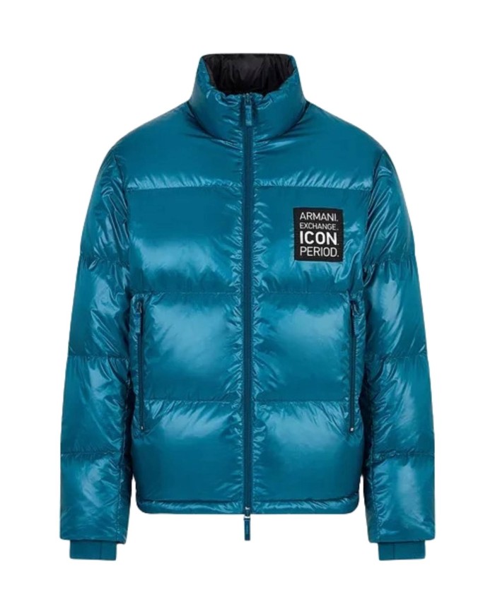piumino legion blue da uomo con logo su petto ARMANI EXCHANGE