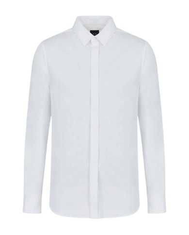 camicia bianca da uomo con bottoni nascosti | ARMANI EXCHANGE camicia bianca da uomo con bottoni nascosti | ARMANI EXCHANGE
