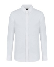 camicia bianca da uomo con bottoni nascosti | ARMANI EXCHANGE