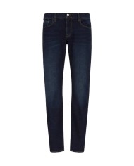jeans indigo da uomo con salpa ed etichetta su retro | ARMANI EXCHANGE
