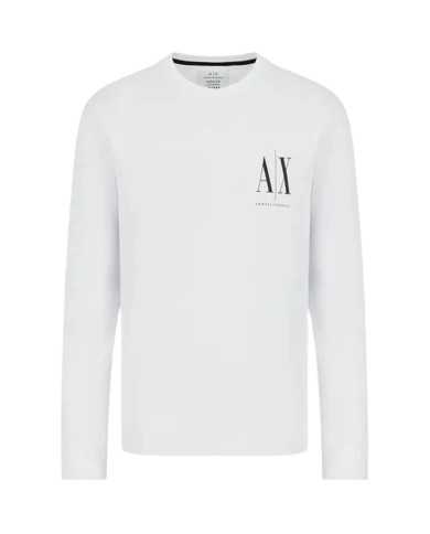 t-shirt bianca da uomo con logo su petto | ARMANI EXCHANGE t-shirt bianca da uomo con logo su petto | ARMANI EXCHANGE