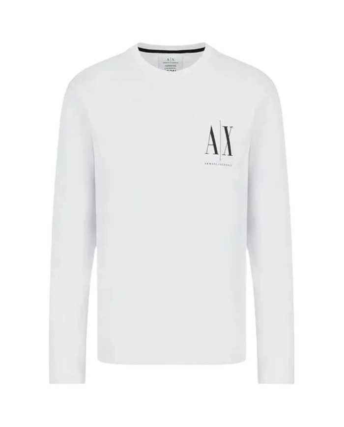 t-shirt bianca da uomo con logo su petto | ARMANI EXCHANGE t-shirt bianca da uomo con logo su petto | ARMANI EXCHANGE